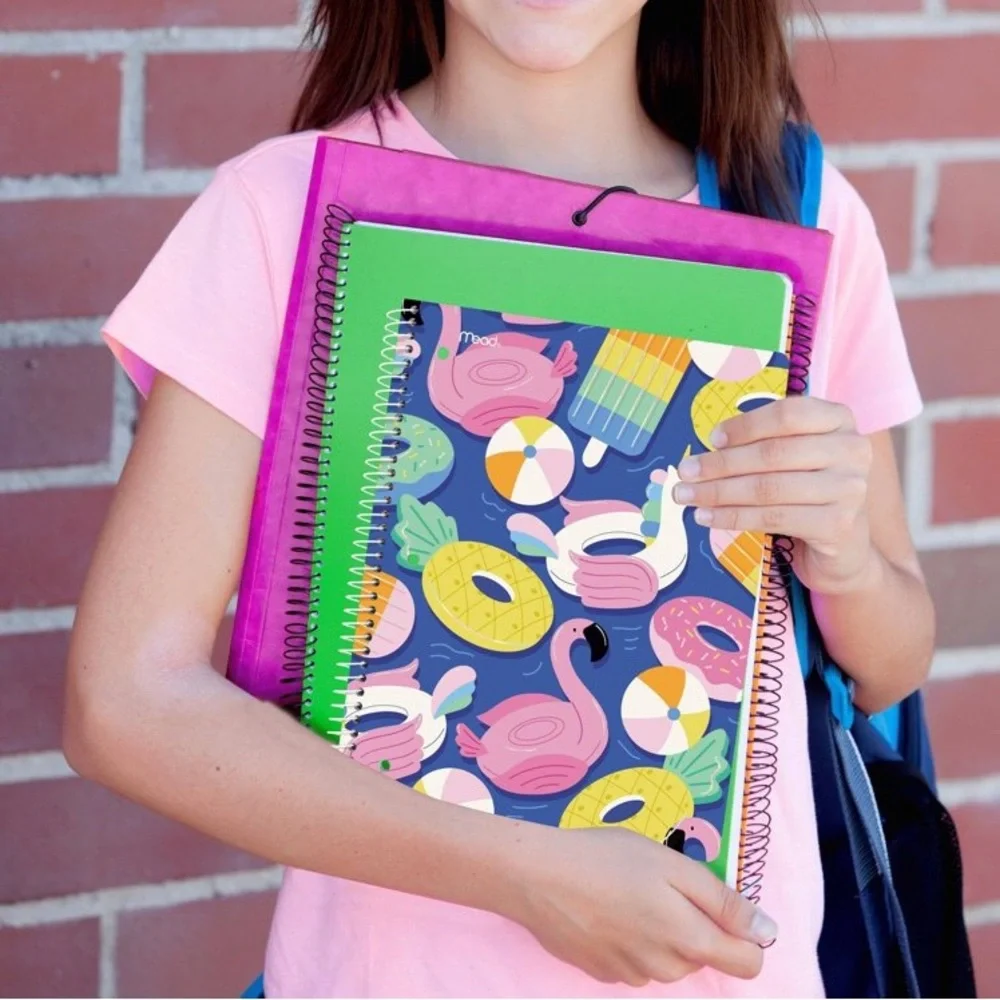2 Spiral Pool Party Holographic Notebooks ~ Summer Theme